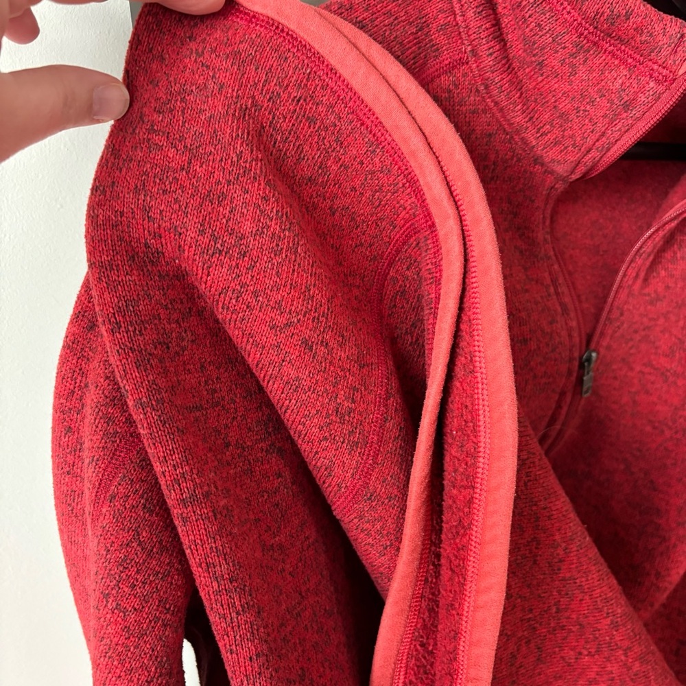 Patagonia Women’s Better Sweater 1/4th zip Fleece-Lined Red XL - Picture 7 of 12